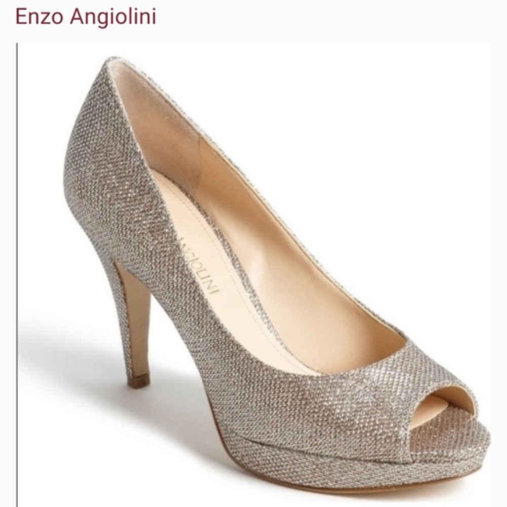 Like New Enzo Angiolini Demario heels New Years Eve shoes sparkly glittery shoes